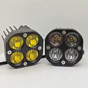 2Pcs Mini Driving Light Yellow/White 3 Inch LED Work Light Bar Pods Spot Driving Fog Offroad ATV Lamps For Car Motorcycle Light 40W