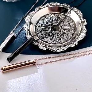 Mindful Breathing Necklace Stress Anxiety Relief Mindful Meditation Whistle Pendant Necklace