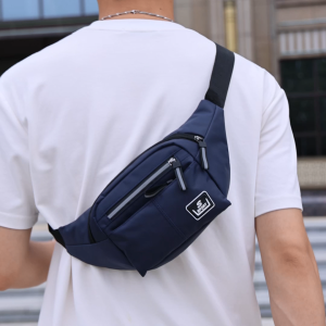 MENSPE Sports Waist Bag Mens Chest Bag Waterproof Fitness Bag Large Capacity Casual Bag Phone Bag Outdoor Fitness Bag Travel Bag Business Bag