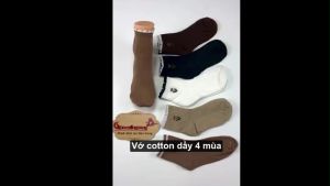 5 cặp Vớ cotton dầy 4 mùa tất cổ trung thoáng khí GLSock003