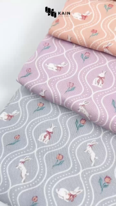 05 meter Bahan Kain Rayon Silk White Rabbit