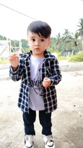 Kemeja Flanel Anak Motif Kotak Kotak Lengan Panjang Umur 3-13 Tahun