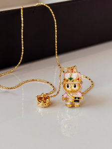 GOOYNN | Dây Chuyền Mặt Dây Thỏ Hồng Dễ Thương Cho Nữ Mùa Thu Đông