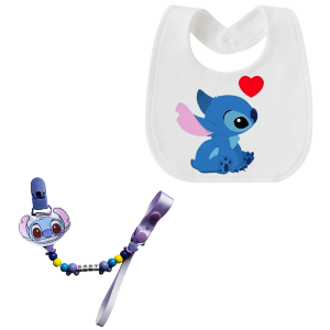 Disney | Baby bib made of breathable cotton For girls/boys newborns Teething bib Baby product Cute soothing pacifier holder For toddlers