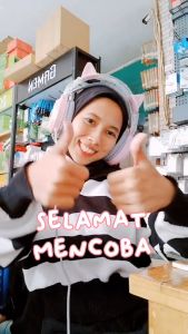 HEADSET GAMING RGB PINK Kucing - Headphones Hedset Henset Anak Perempuan Cewe Cewek Warna Pink Ping Kuping Kucing Cat Full Bass Gamers Headphone Handset Heatset Earphone Lampu LED Hedphones Heatset Mic Microfon Micropon Mix [Robot Gamen GH1100]