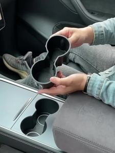 for Tesla Model 3/Y Center Console Cup Holder Cup Limiter Protective Sleeve for Cup Holder Beverage Holder
