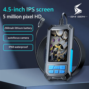 SHISEN กล้อง IP68 ส่องท่อผ้าอุตสาหกรรม กล้องโฟ 1944P กล้องส่องท่ออุตสาหกรรม กล้อง 4.5 นิ้ว 5.0MP ซ่อมท่อระบายน้ำ รถยนต์