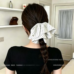 Black Polka Dot Bow Hair Clip