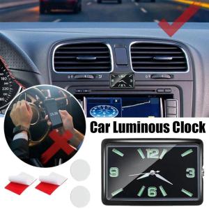 1Set Car Air Vent Self Adhesive Quartz Clock Office Car Dashboard Workbench Storage Cabinet Noctilucent Electronics Clock
