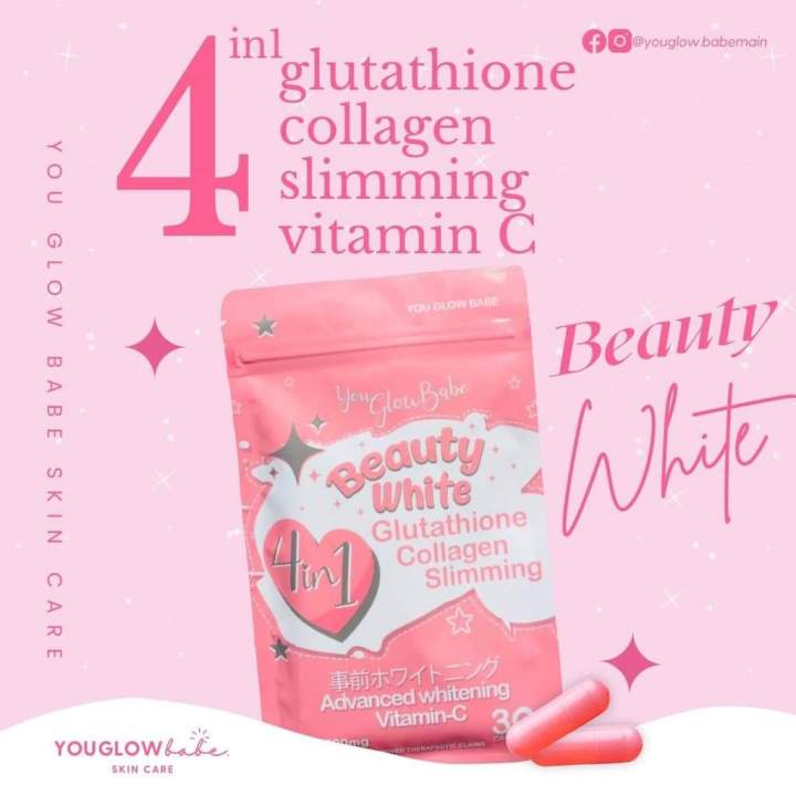 BEAUTY WHITE YOU GLOW BABE 4 IN 1 CAPSULES FDA APPROVED - Lazada