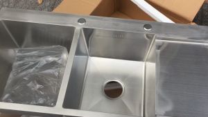 BANCOOT - [chính hãng] Chậu rửa bát Cielo 2 hố có bàn đúc chống ồn CE1B