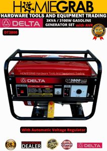 DELTA 3KVA / 3100W Gasoline Generator Set - Pure Copper Winding‼️AVR Installed‼️DT3800‼️