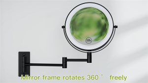 5X Magnifying Bathroom Mirror Makeup 8 Inch Wall Mirror and Vanity Mirror Wall Mounted Double Sided Toilet Mirror LED Mirror Makeup