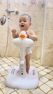 อ่างล้างจานในอ่างอาบน้ำ ที่วางอ่างอาบน้ำเด็ก ที่วางหัวเป็ดแสนสนุก ชั้นวางกันลื่นอเนกประสงค์ ของใช้จำเป็นสำหรับการอาบน้ำ