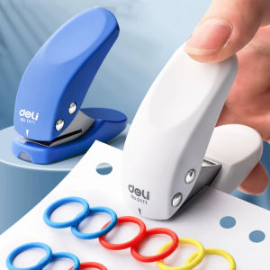 deli | Deli Mini Single Hole Punch Portable Paper Puncher for Scrapbooking Document Notebook Home Office School Supplies