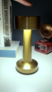 Lampu LED Retro Bar Table Lamp Desktop Night Light Touch Sensor Rechargeable Wireless Dining Room