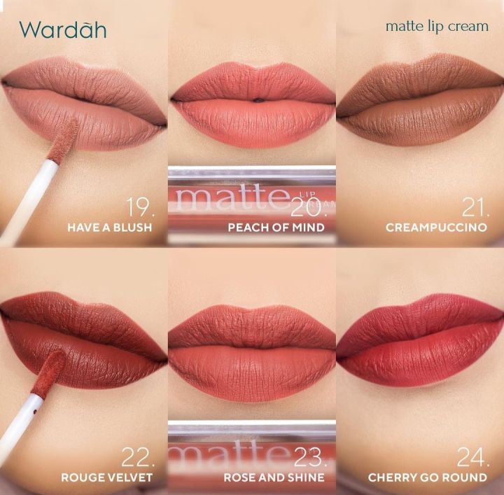 Wardah Exclusive Matte Lip Cream 4gr | Lipstick/Lipcream/Lipstik Matte/Lipmatte/Mousse/Lips/Liquid/Ink/Shot/Crayon/Couture
