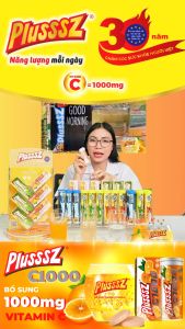 Viên sủi Plusssz C1000 bổ sung 1000mg Vitamin C hỗ trợ tăng cường sức đề kháng hỗ trợ tăng cường sức khỏe (tuýp 10 viên sủi 4g)