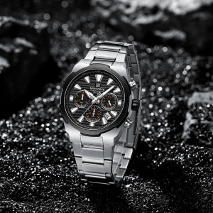 NAVFIROCE Original Mens Quartz Watch Stainless Steel Strap Stopwatch Chronograph Date 30m Waterproof Luminous Pointer Mens Fashion Multifunctional Watch NF8081
