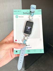 Onebag Metal Leather Bracelet for Huawei Watch Band Fit3 10 Women Star Moon Design Smartwatch Strap Compatible with Huawei 98