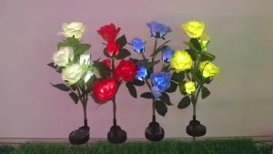 Đèn LED Năng Lượng Mặt Trời Ngoài Trời 5 Đầu Hoa Hồng Trang Trí Sân Vườn Tiệc Cưới Sân Nhà Hiên Nhà Trang Trí Nhà Cửa