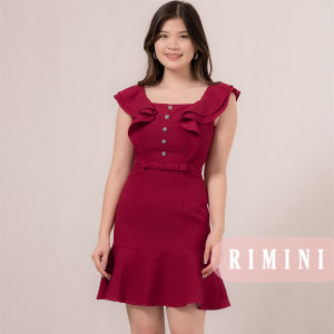 RIMINI - Dress Wanita Pesta Remaja Yukensi Ruffle Square Neck XS-XL - Xivara Dress 85904