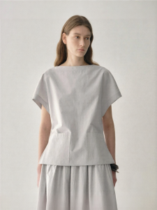 INSIS FEMME | Hemp Cotton 2026 Summer Casual Slightly Fitted Square Neck Loose Sleeve Top