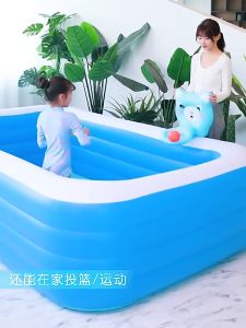 3Rings Inflatable Swimming Pool with PUMP Extra Large Rectangular Family Pool Indoor Outdoor Kolam Renang 游泳池