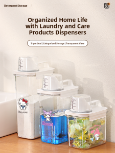 Large Capacity Laundry Detergent Storage Box Soap Powder Fragrance Beads Container Jar Organizer Dispenser Bin Bucket