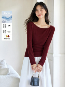 Vimly | Áo Thun Nữ Tay Dài Nút Bất Quy tắc