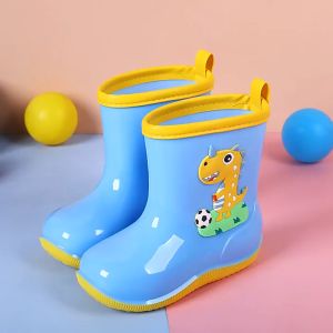 DAILYGO Waterproof Boots For Kids Cartoon Dinosaur Non-Slip Rain Boots High Quality PVC Rain shoes