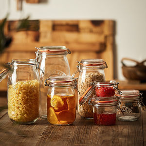 British Kilner Sealed Jar Food Grade Lead-Free Glass Bottle Honey Pickles Subpackaging Bottles Garlic Marinated with Vinegar in Chinese Laba Festival Storage Tank
