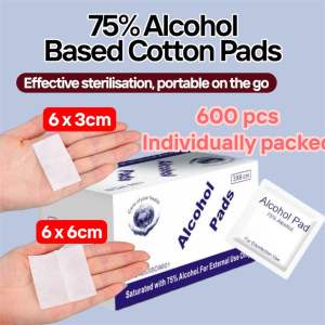 [SG STOCK] Alcohol Swab Cotton Pads 600pcs | Disinfection Wet Pads