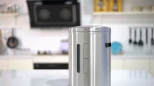 25KG Rice Dispenser Stainless Steel Rice Storage Metal Rice Storage Container with Scale Rice Bucket New Arrival Small Rice Jar Moisture-Proof Insect-Proof Sealed Large Capacity Rice Storage Container