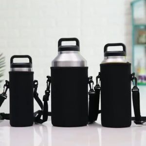 500-1500ML Aquaflask Sports Water Holder Bag for 18/22/24/32/40oz Water Bottle Cup Cover Sleeve Holder Insulated Bag Neoprene Pouch With Shoulder Strap