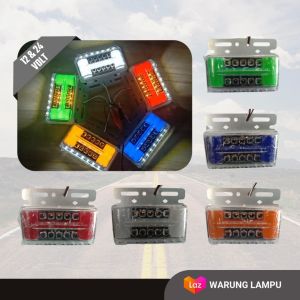 12-24V LED Lampu Bak Truk Fuso Tronton Bis Lampu Samping Running - 1 Pcs Ver. Model H