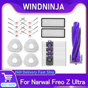 Mop Cloth Main Brush Side Brush Filter Dust Bag for Narwal Freo Z Ultra Vacuum Spare Parts Replacement Accessories Home Cleaning