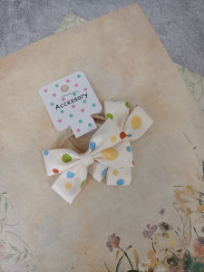 Spring Summer New Style Korean Sweet Baby Girl Mini Butterfly Knot Hair Ties Colorful Polka Dot Hair Bands Children Accessories