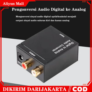 Konverter audio 35 mm konverter kabel audio serat optik digital koaksial ke analog spdif ke TV lotus ke dekoder audio