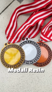 Medali Resin Emas Perak Perunggu Bentuk Bulat dan Bintang