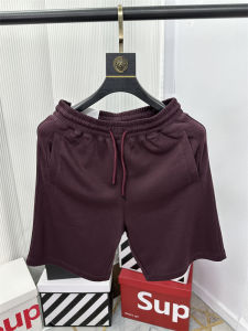 Summer New Casual Elastic Waist Five-Point Comfortable Skin-Friendly Breathable Mens Solid Color Simple Loose Shorts