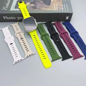 Silicone Sport Band For Apple Watch ultra Band 49mm 40mm 41mm 42mm 49mm 44mm 45mm Rubber correa Strap iwatch series 8 7 3 5 6 4