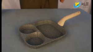 Wajan Sarapan 3 in 1: Panci Grill Steak Daging Cetakan Telur Anti Lengket