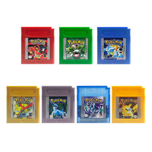 2025คอนโซลเกมเกมคริสตัลสีเขียวสีทองสีแดงสีเทาสีเหลืองโปเกมอนสีทองการ์ด Vesion โปเกมอนสีทองการ์ดสำหรับเด็กผู้ชายและเกมบอย