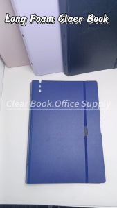 Long Clear Book 30 Pages Paper Storage Book With Strap Transparent File Folder Document Organizer