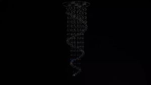 Staircase crystal chandelier long chandelier duplex staircase hanging line crystal lamp villa rotating staircase chandelier