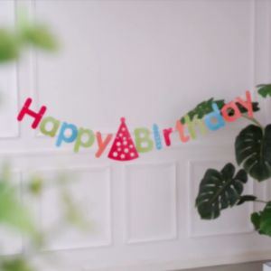 ธงวันเกิด ธงราวตกแต่ง ป้ายแขวนวันเกิด ตกแต่งวันเกิด ธงวันเกิด Happy Birthday สำหรับปาร์ตี้วันเกิด ธงราววันเกิด