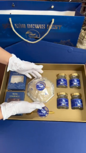 Combo Hộp Quà Yến Tổ Sạch Lông 100% Nguyên Chất Dewis Nest Kèm Tứ Vị Yến Hũ Sang Trọng Đẳng Cấp Lịch Sự  Hộp quà Trung Thu