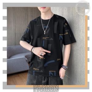 QJshop (ใหม่ล่าสุด)🧔🏻‍เสื้อยืดแขนสั้นคอกลมพิมพ์ลายอาร์ตสุดหล่อเท่ห์ เสื้อเนื้อนิ่มเบาสวมใส่สบายไม่ร้อนใส่ได้ทุกโอกาส🌟