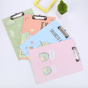 A4 Cute Clipboard Kids Student School Office Writing Pad| Metal Clip Document Organizer (60 Designs) - New Cute School & Office Supplies